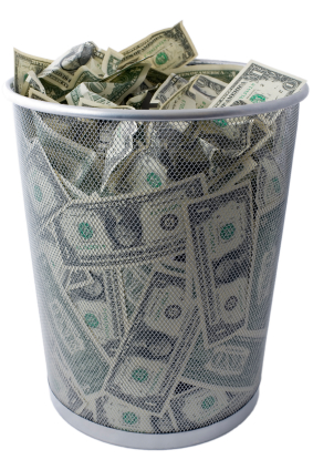Bin full of money.